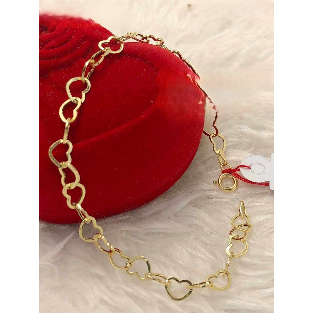PINK BOX 18k Saudi gold bracelet | Shopee Philippines