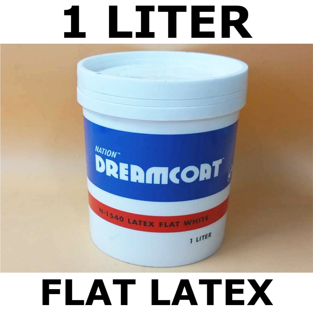 ( 1 LITER ) NATION FLAT LATEX WHITE N-1540 DREAMCOAT FOR WOOD AND ...