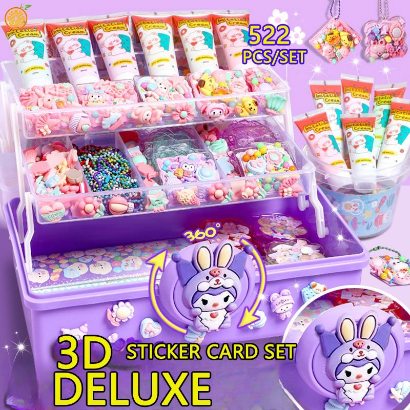 DIY Keychain Box Guka set Material Package Handmade Large Gift Box Kids ...