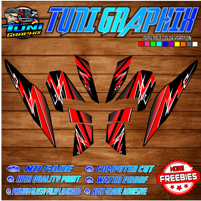 CLICK 125i V3 NEW LIGHTNING STRIKE DECALS W/ FREEBIES | Shopee Philippines