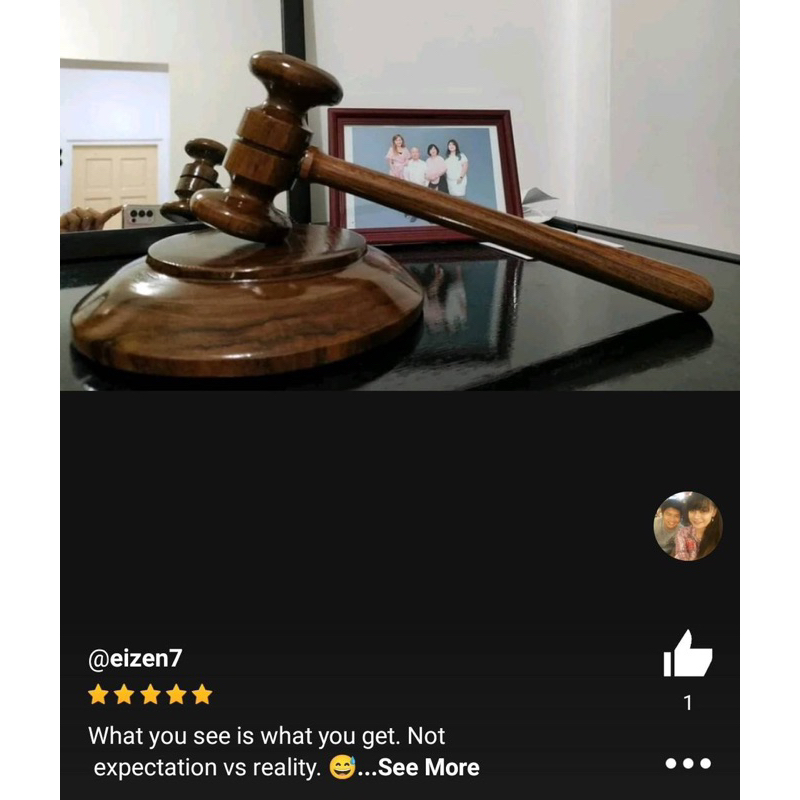 GAVEL Solid Magkono wood | Shopee Philippines