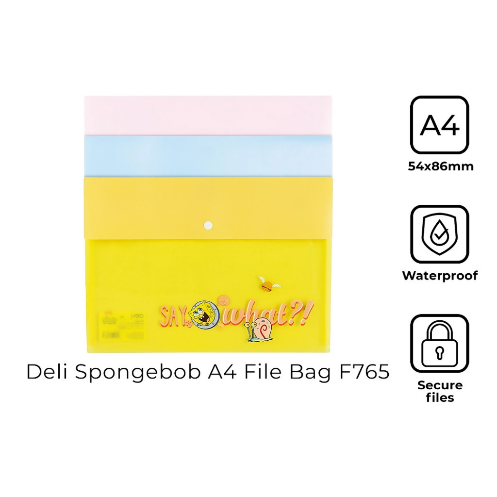 Deli Spongebob A4 File Bag F765 | Shopee Philippines