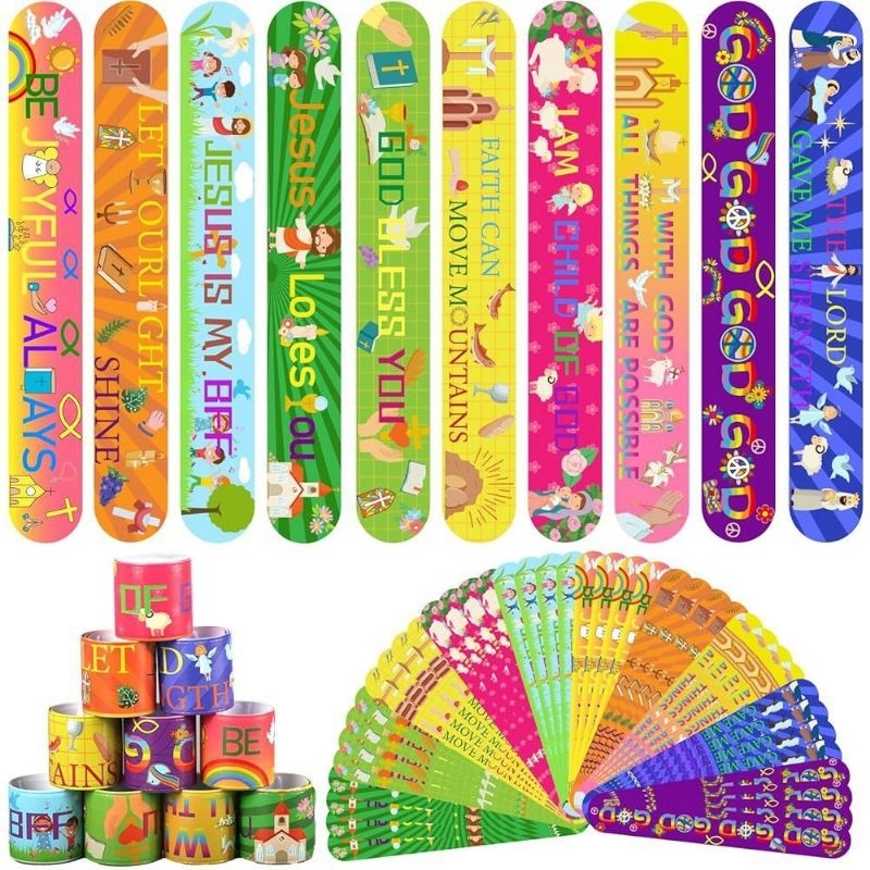 1 pc Bible Verses Religious Christian Slap Bracelets for Kids Shopee