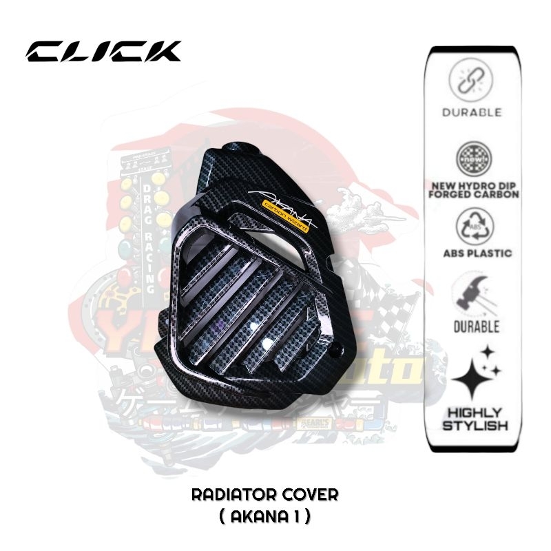NEW!! Honda Click v2,v3 hydro dip carbon radiator 1 | Shopee Philippines