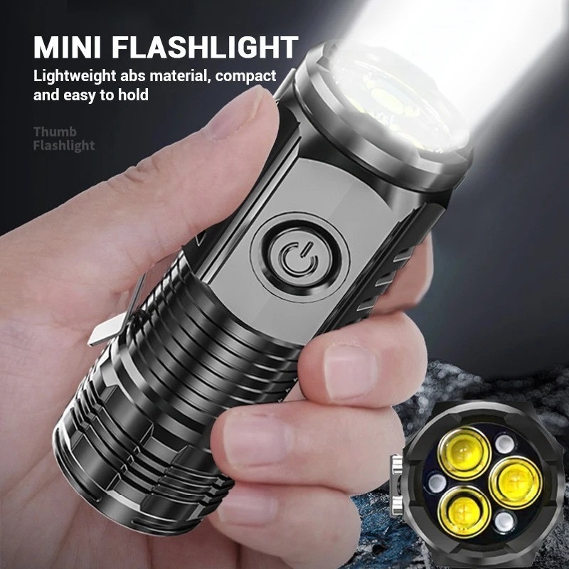 MINI LED Flashlight Waterproof Adjustable Brightness Flashlight for ...