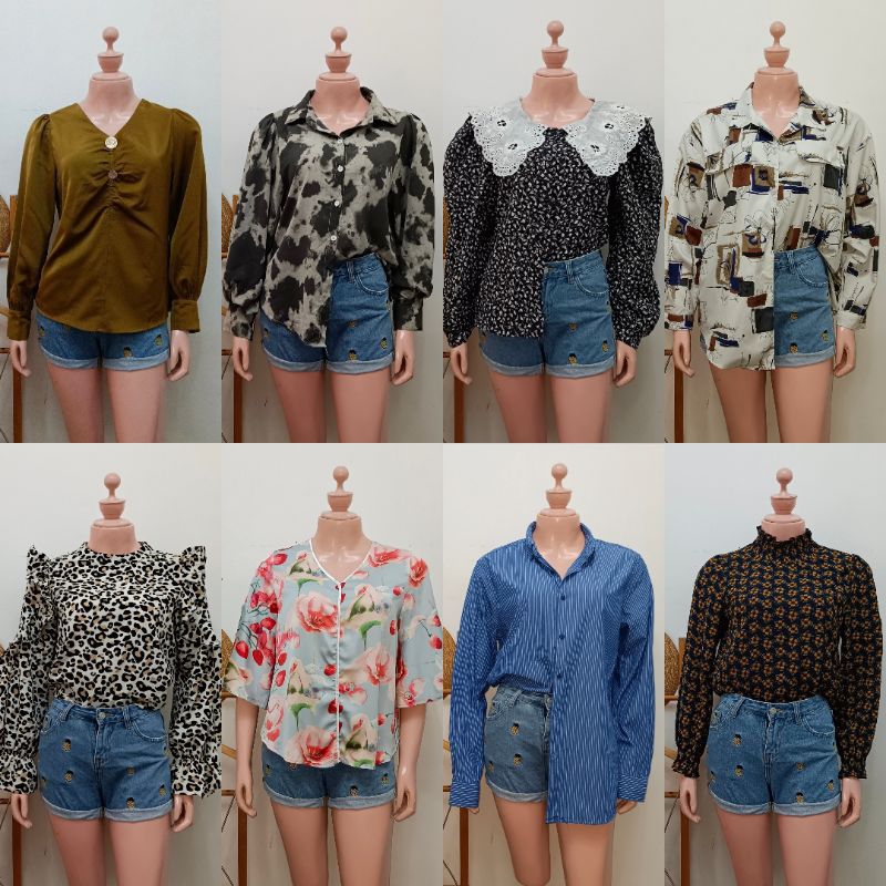 Fashion polo blouse sales