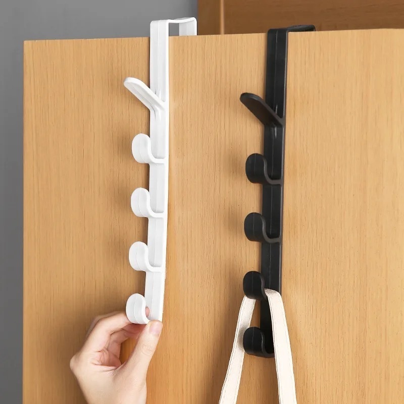 5 Layers Over The Door Hanger Hook Clothes Hat Vertical Rack Plastic ...