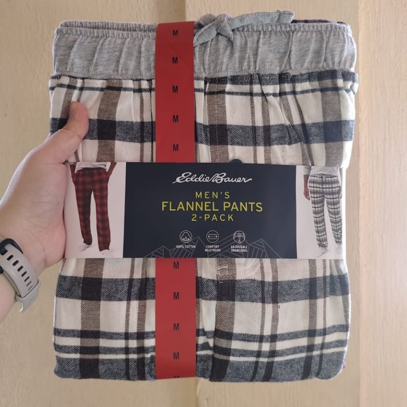 EDDIE BAUER MEN S FLANNEL PANTS 2PACK RED Shopee Philippines
