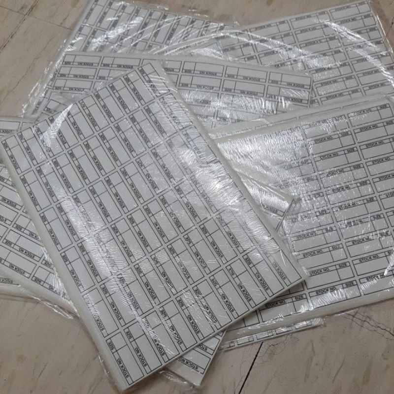 STOCK NUMBER AND SIZE STICKER (SOLD PER PACK) | Shopee Philippines