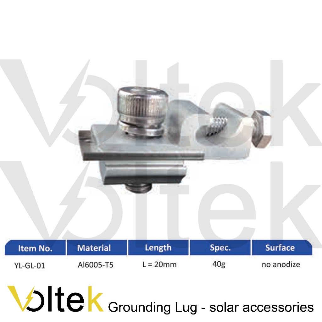 Solar Panel Mounting Accessories mid clamp end clamp grounding lug L ...