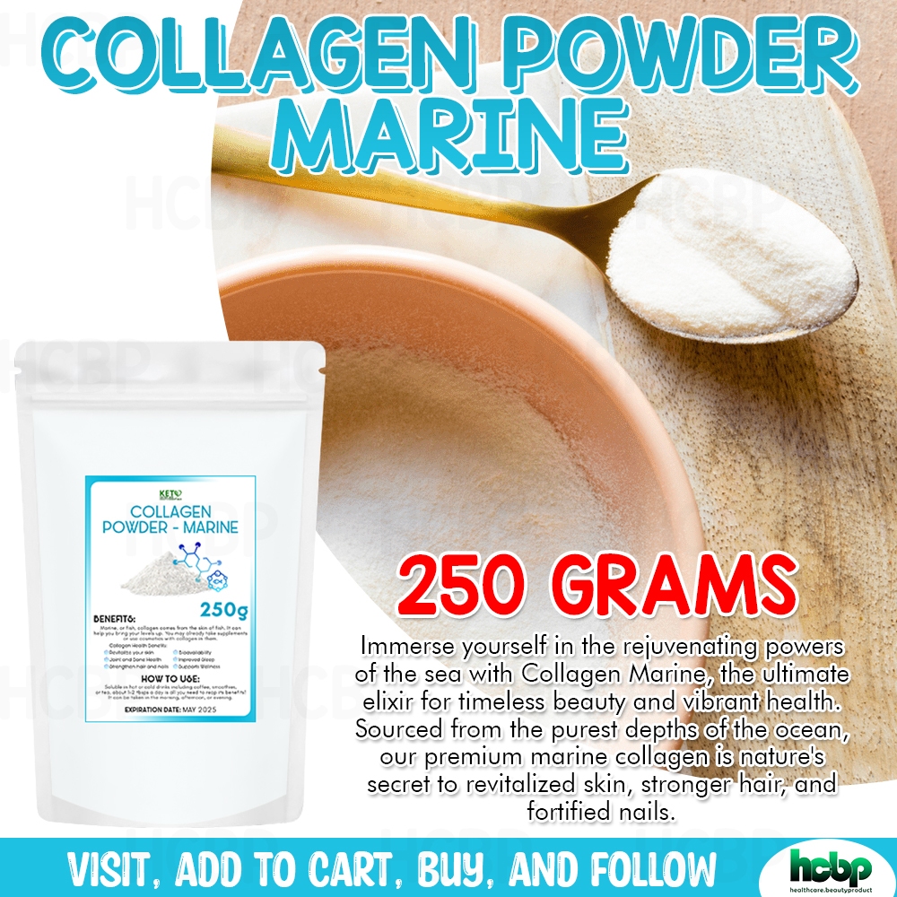 Marine Collagen Powder 250g / Type I Collagen / Fish Collagen Peptides ...