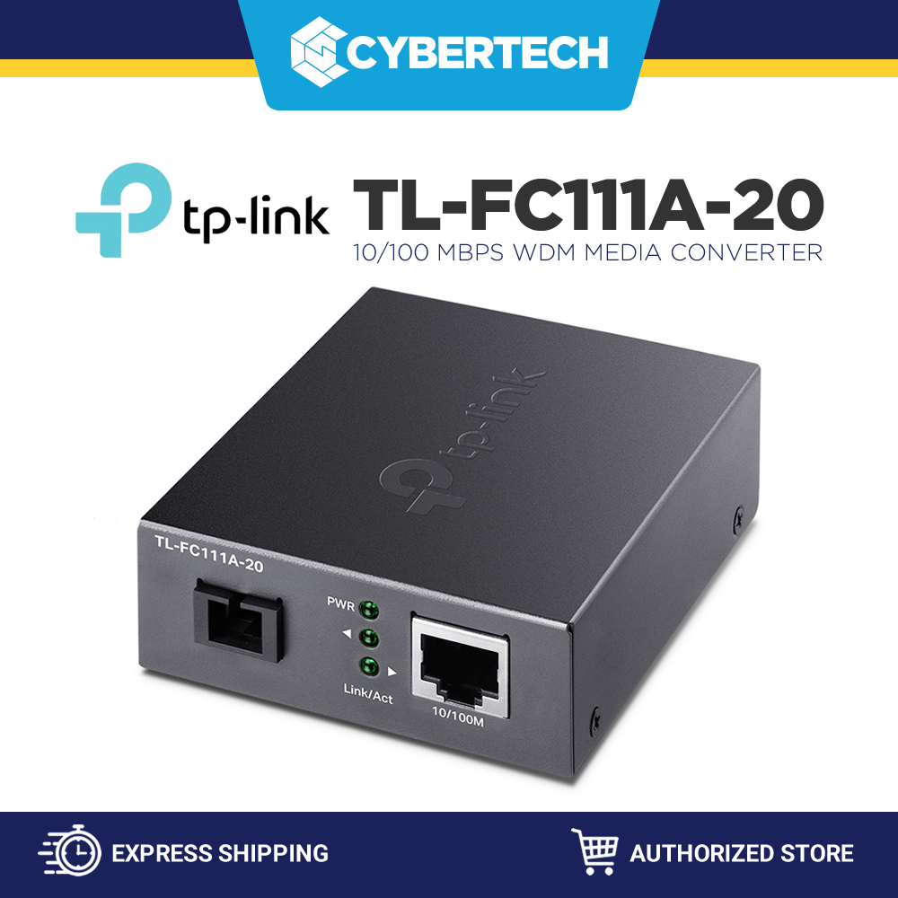 Cybertech TP-Link TL-FC111A-20 10/100 Mbps WDM Media Converter | Shopee ...