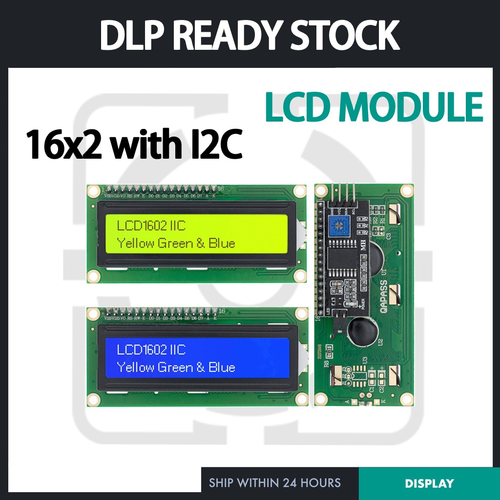 I2C 1602 LCD Board Module 16x2 Character LCD Display Module HD44780 Controller