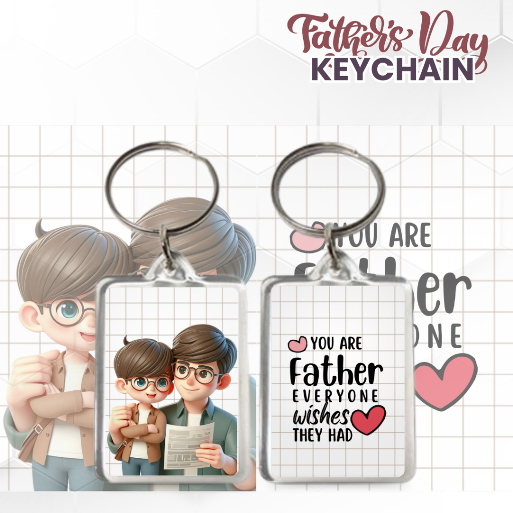 FATHER'S DAY KEYCHAIN/ BIG RECTANGULAR KEYCHAIN/ GIFT FOR DAD | Shopee ...