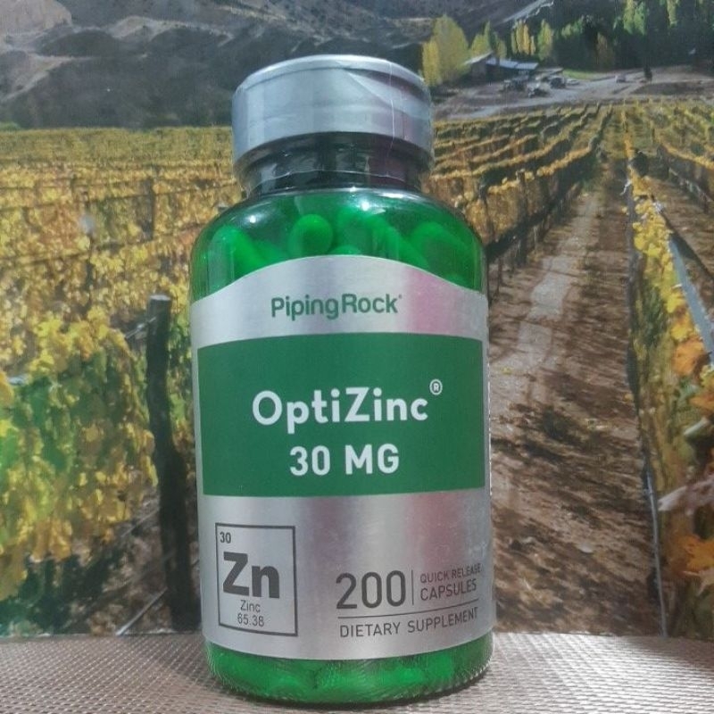 OptiZinc 30mg Zinc w/ Copper 0.3mg 200 capsules Piping Rock | Shopee ...