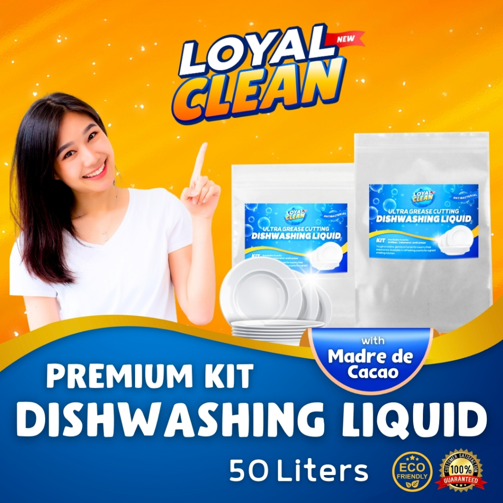 LoyalClean Premium Dishwashing Liquid Kit 50 Liters Yield with Madre de ...