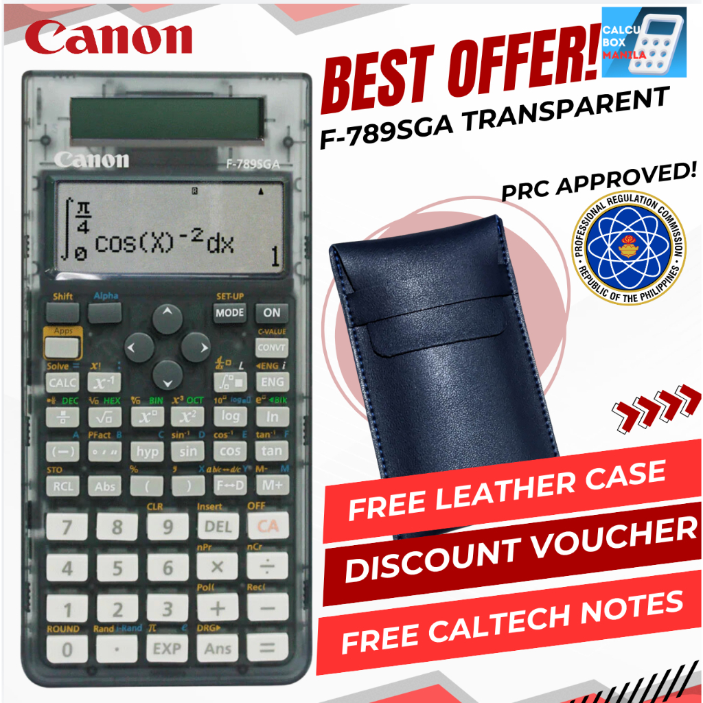 CANON F789SGA SCIENTIFIC CALCULATOR FOR PRC ENGINEERING BOARD exam FREE