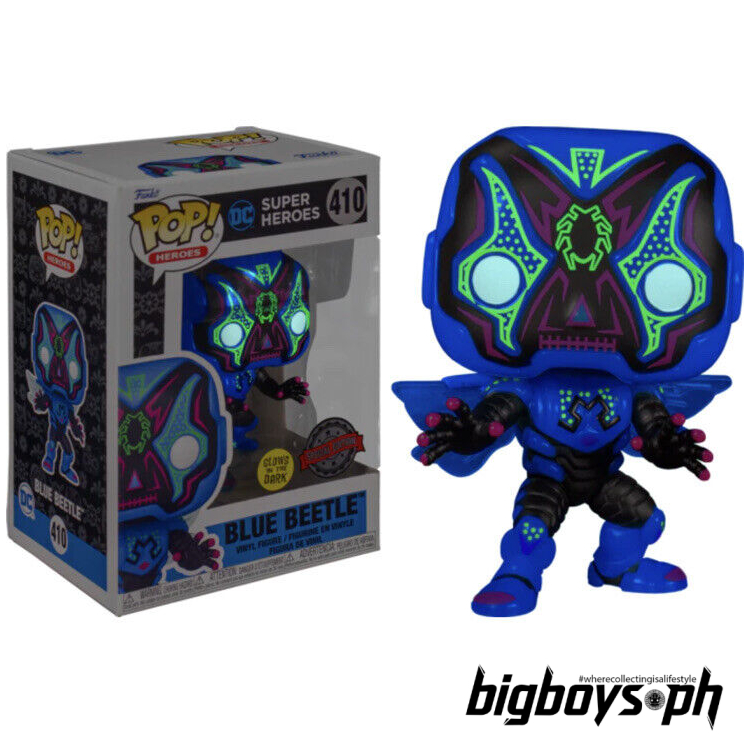 Funko Pop! Dc Comics Besouro Azul Blue Beetle 1403 Exclusivo Glow - Moça do Pop - Funko Pop é aqui