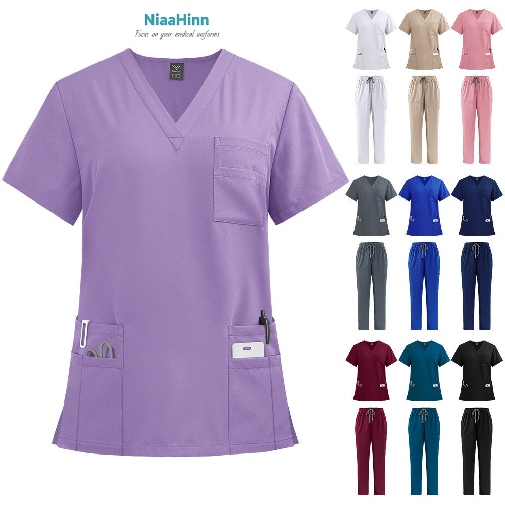 Peelings für Frauen Set-Krankens ch wester uniform Medizinische Kleidung Top & J