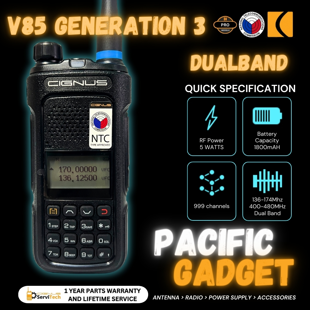 Cignus V85 Generation 3 Dualband Two Way Radio Shopee Philippines