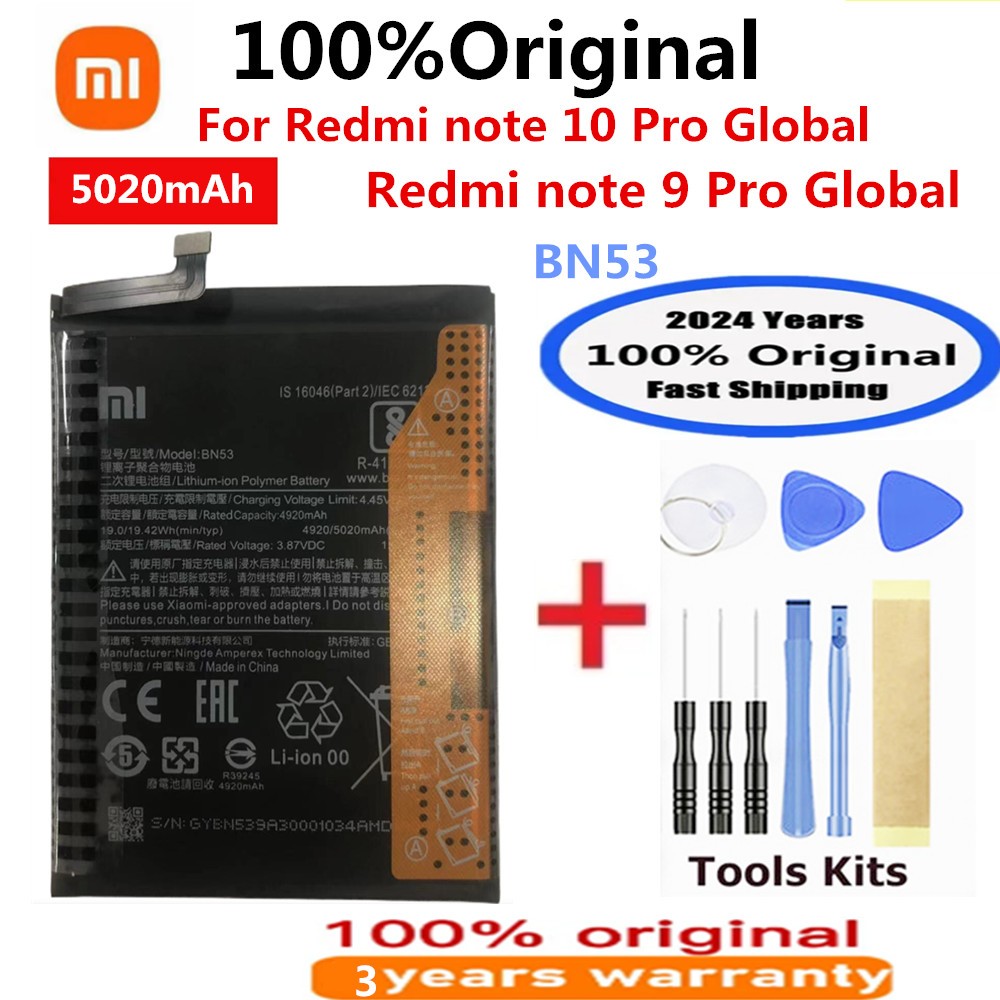 100%Original xiaomi BN53 For Xiaomi Redmi note 10 Pro global/9 Pro ...