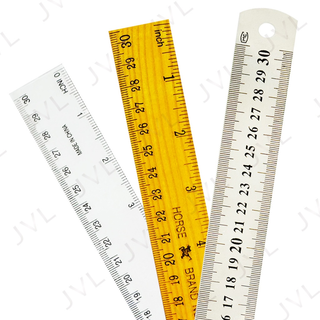 12inch Ruler Transparent ruler, wooden ruler, steel ruler Measuring ...