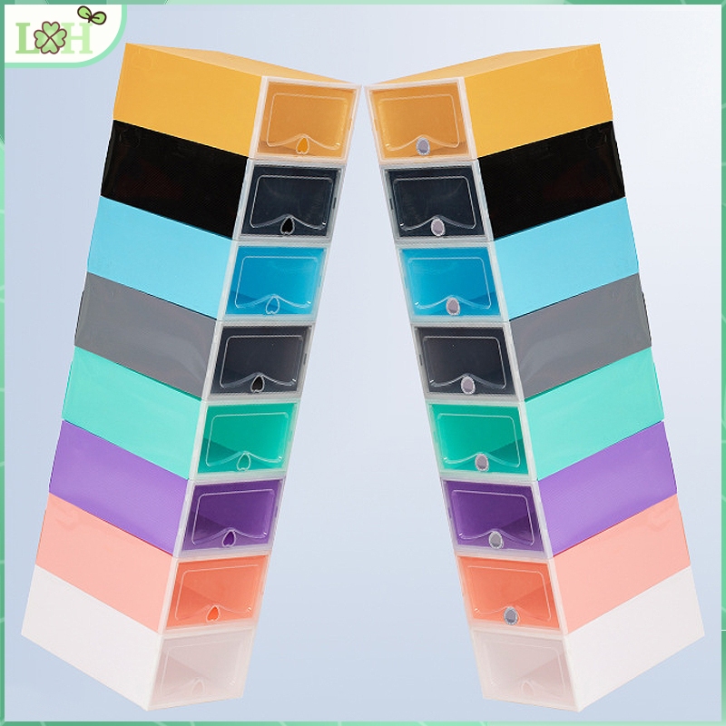Large Color shoe rack organizer with cover Foldable Hard Plastic Shoe ...