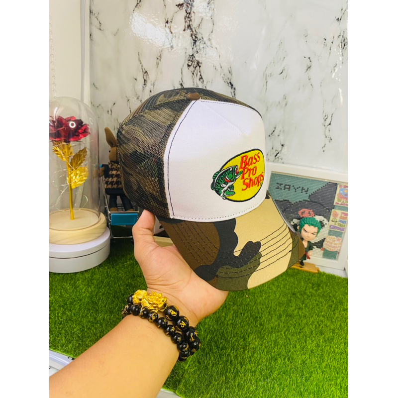 BASS PRO SHOP EMBROID AFRAME TRUCKER PREMIUM QUALITY SNAPBACK | Shopee ...