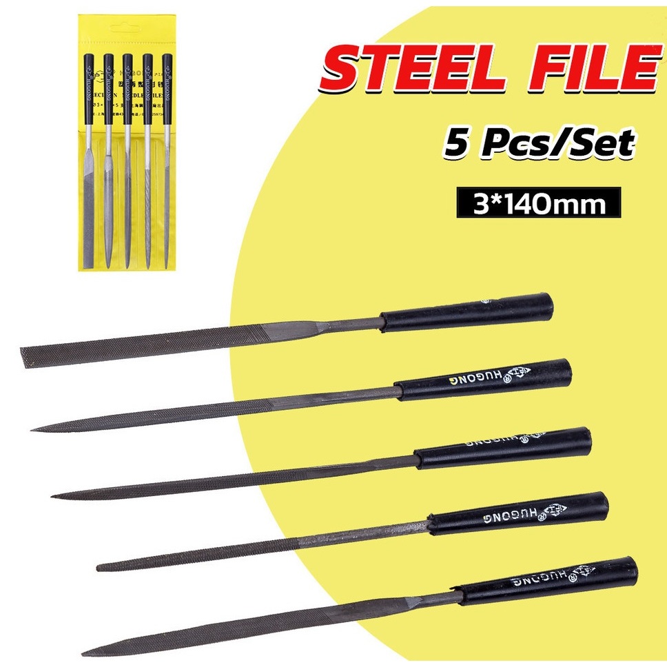 Mini Steel File Set Diy Polishing Carving Tools 3*140mm | Shopee ...