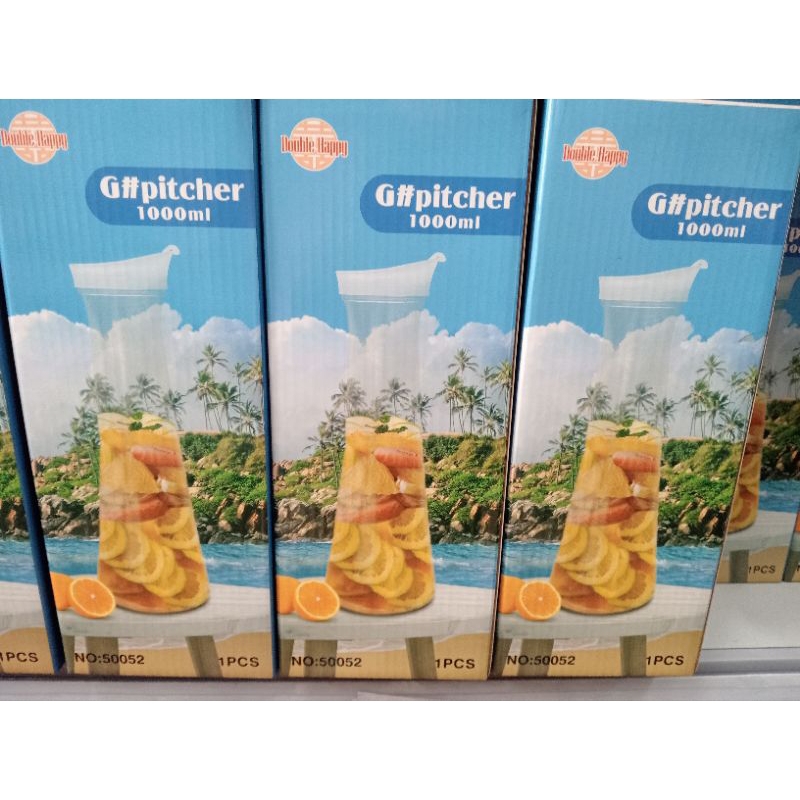 Double Happy Plastic Pitcher with Cover 1000ml | Shopee Philippines