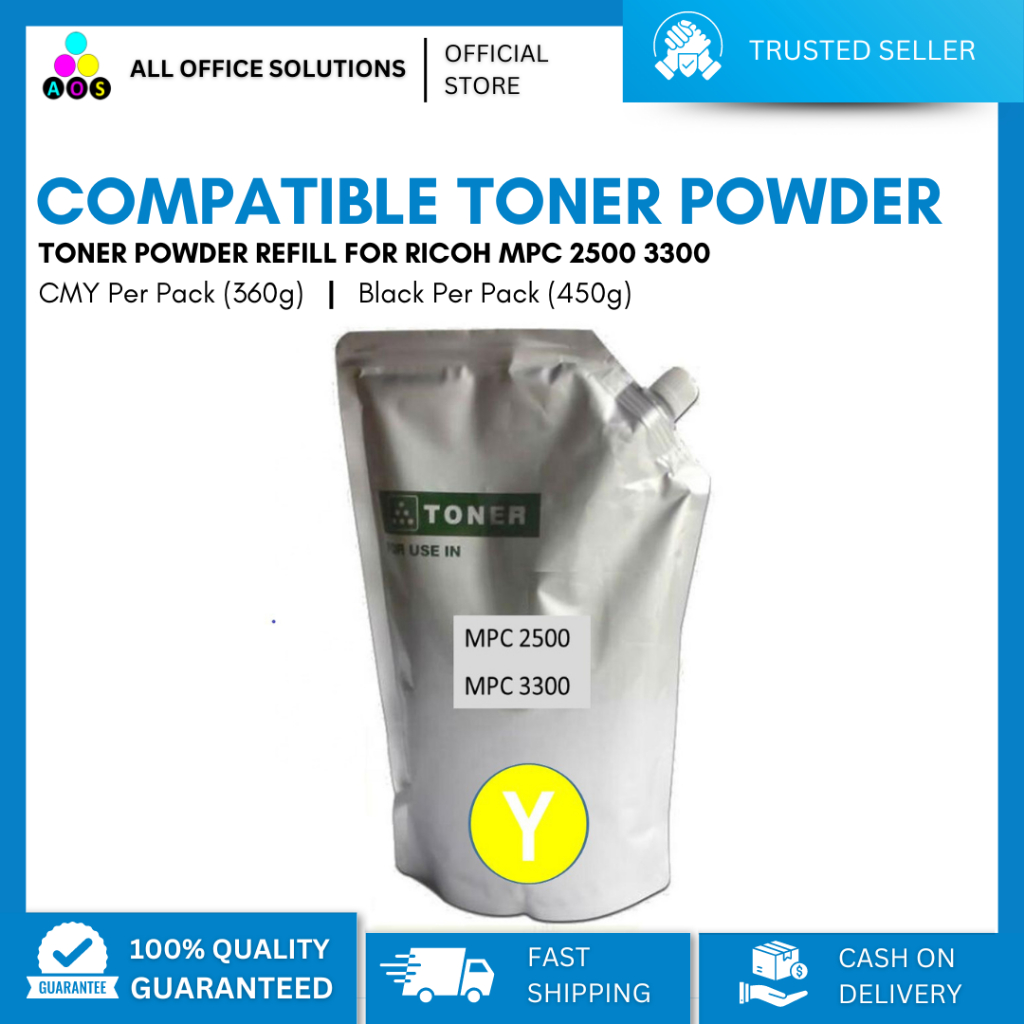 AOS Compatible for Ricoh MPC 2500 3300 Toner Powder Refill | Shopee ...