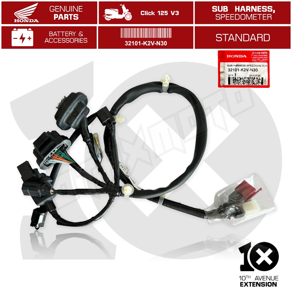 10thX Honda Genuine Sub Wire Harness Speedometer 32101-K2V-N30 for ...