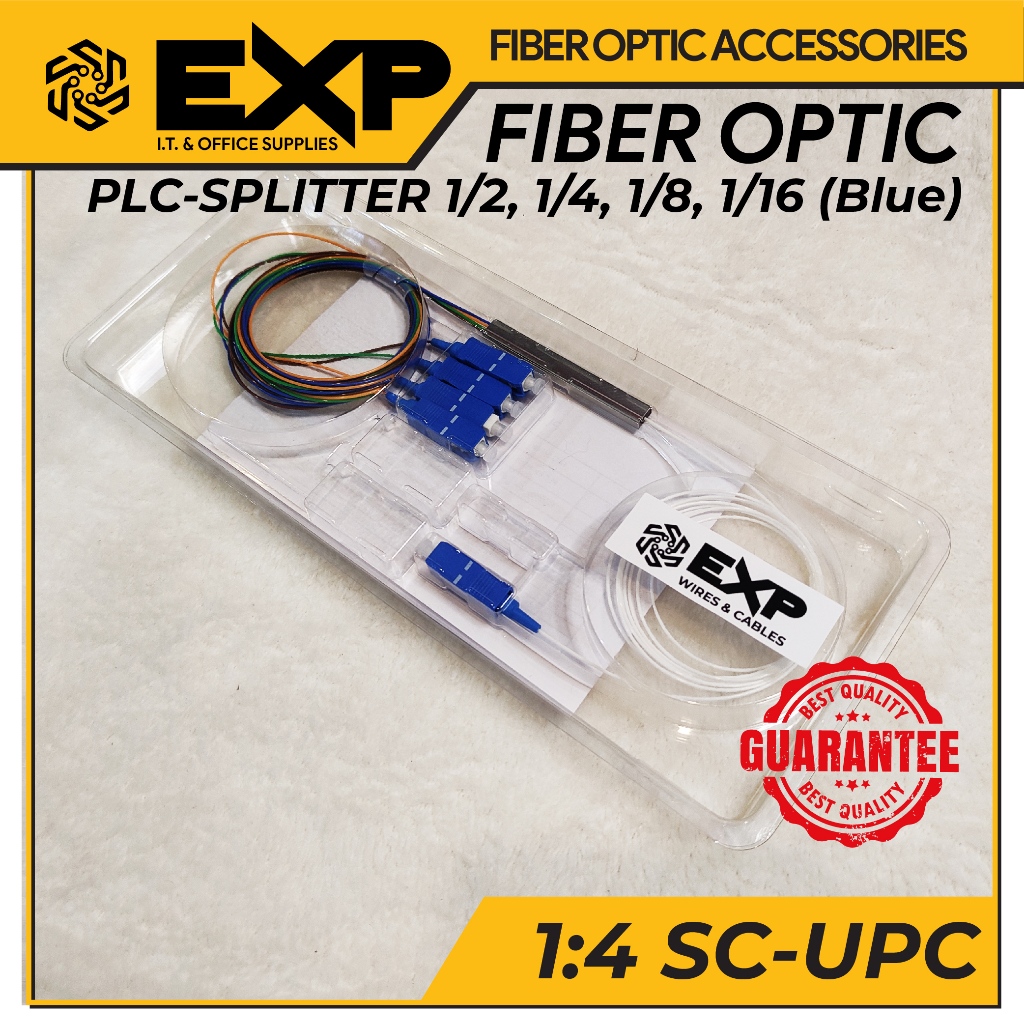 FIBER OPTIC - PLC SPLITTER | BLOCKLESS | MINI SPLITTER | 1:2 | 1:4 | 1: ...