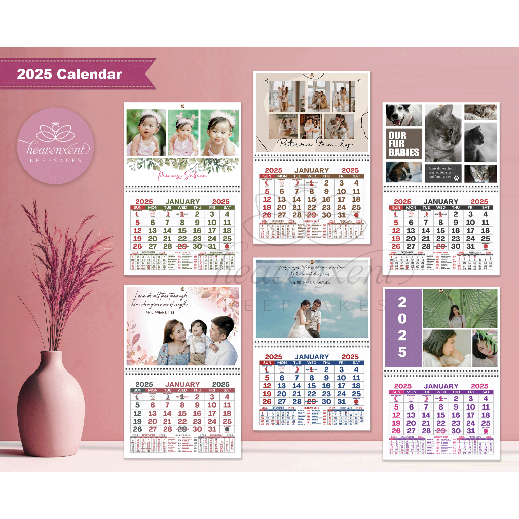 2025 A3 Size Calendar (A4 Photo + A4 Calendar - Personalized) | Shopee ...