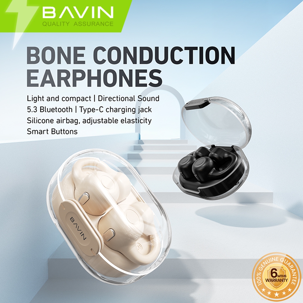 BAVIN BA70 Hi-Fi TWS Ear Clip Wireless Bluetooth Earbuds w/ HD