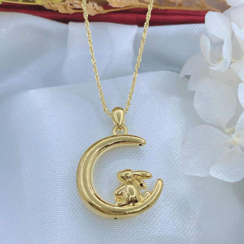 18k Rabbit Pendant | Rope Chain | 17.5” | Shopee Philippines