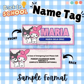 Personalized Name Plate Tag For Kids (new Designs) 