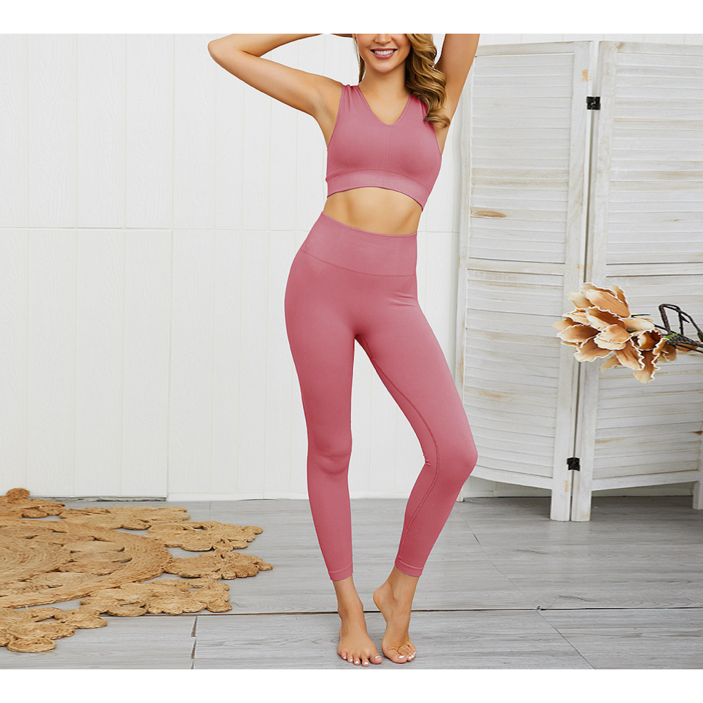MERAKI SPORTS V-Ribbed Sculpt fitness wear yoga exercise cycling Dri ...
