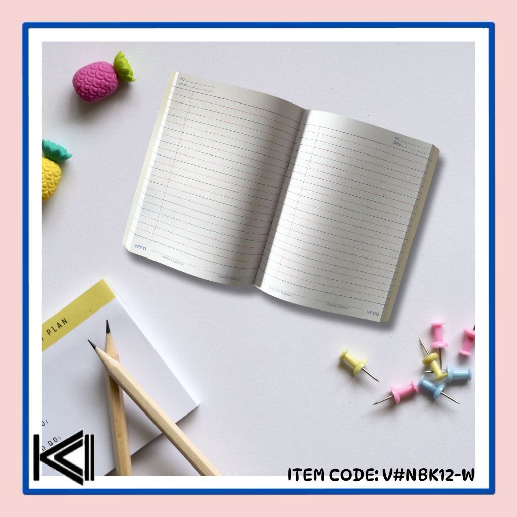 Veco Wide Ruled K12 Writing Notebook Assorted Colors | Shopee Philippines
