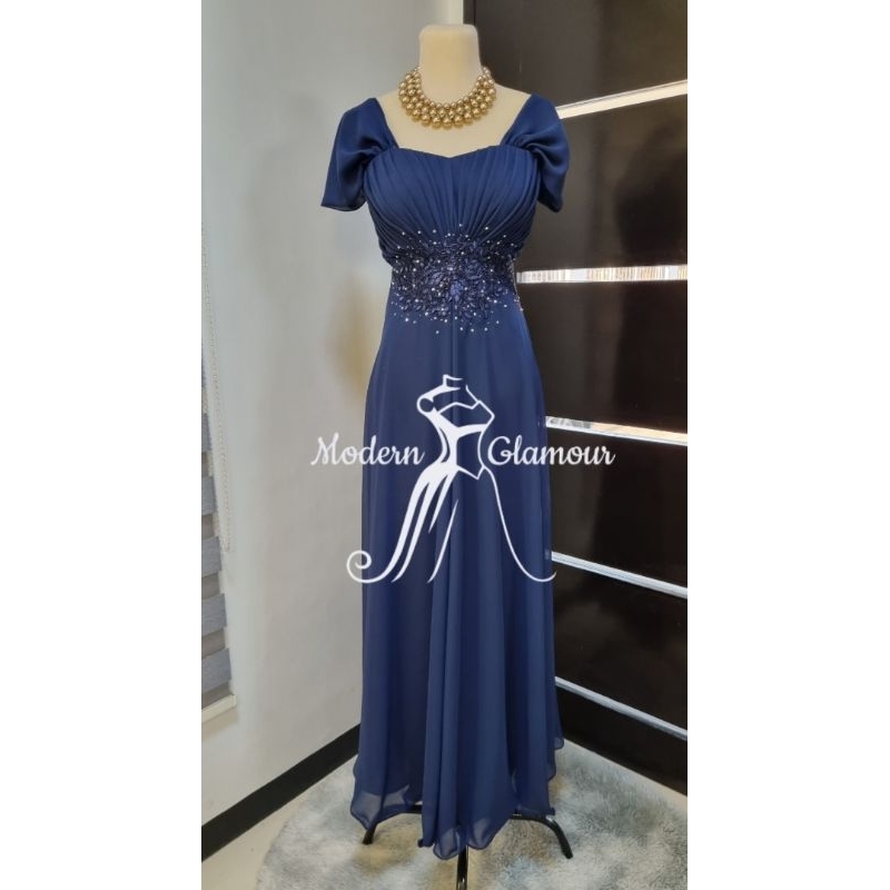 ONHAND!!! SIZE 4XL S-H-P Design 2-WAY GOWN NAVY BLUE BRIDESMAID