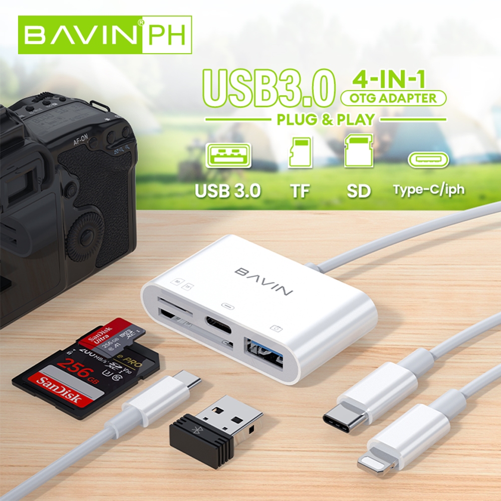BAVIN O33 / O37 Type-C Adapter OTG HUB Docking Station Compatible for ...