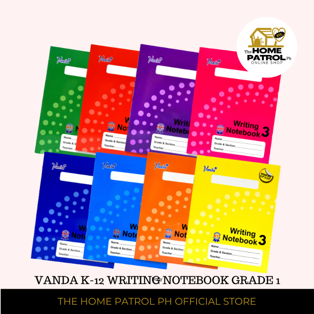 (1 Ream/10 pcs) VANDA K12 Writing Notebook Grade 3 6.5"x8.5" 80 leaves