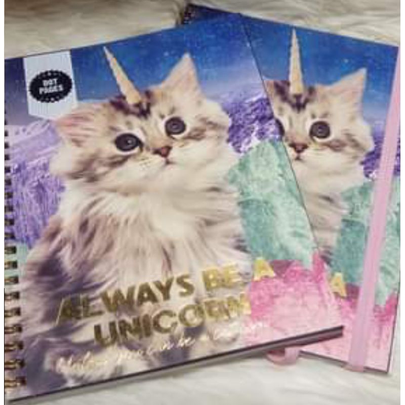 Cat Notebooks with Garter / TYPO Notebooks | Shopee Philippines