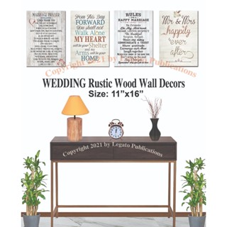 All Marriage Wedding Wall Home Wood Decor Sign Rules Prayer Rustic