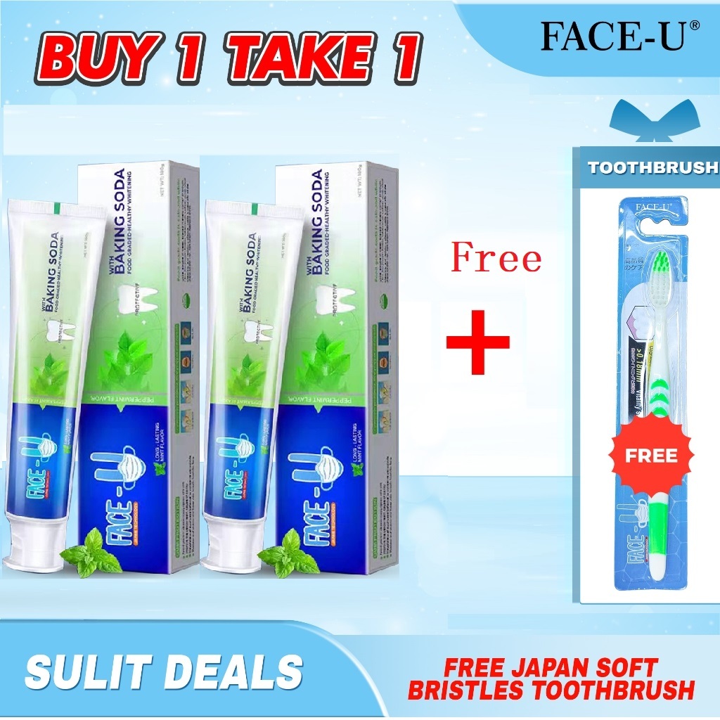 [Buy 1 Take 1 ] Baking Soda Toothpaste FACEU Toothpaste JAPAN TECH 180g ...