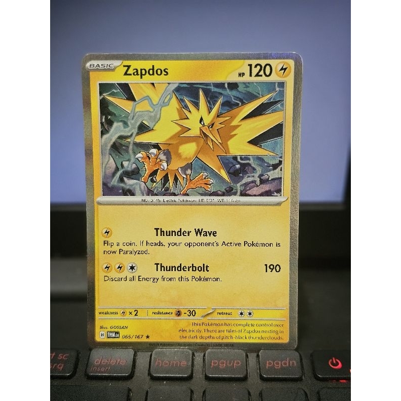 Pokemon Zapdos 065/167 - Twilight Masquerade - Carta Singola Holofoil - Leggendario