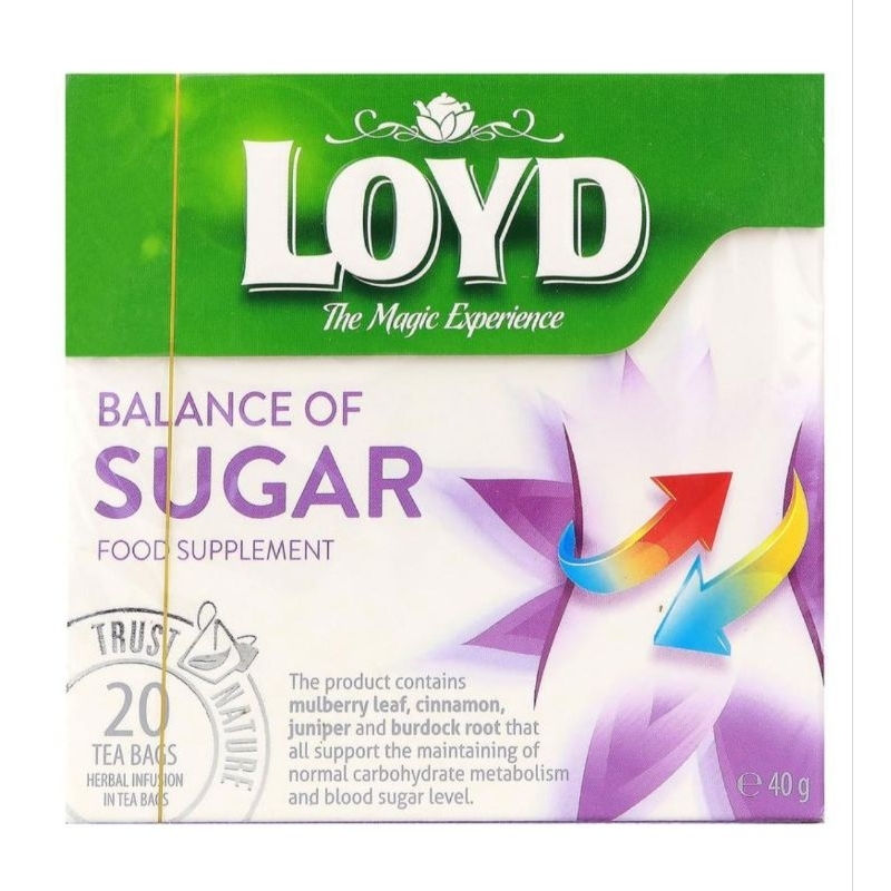 Loyd Balance of Sugar Food Supplement Tea 20 tea bags | Shopee Philippines