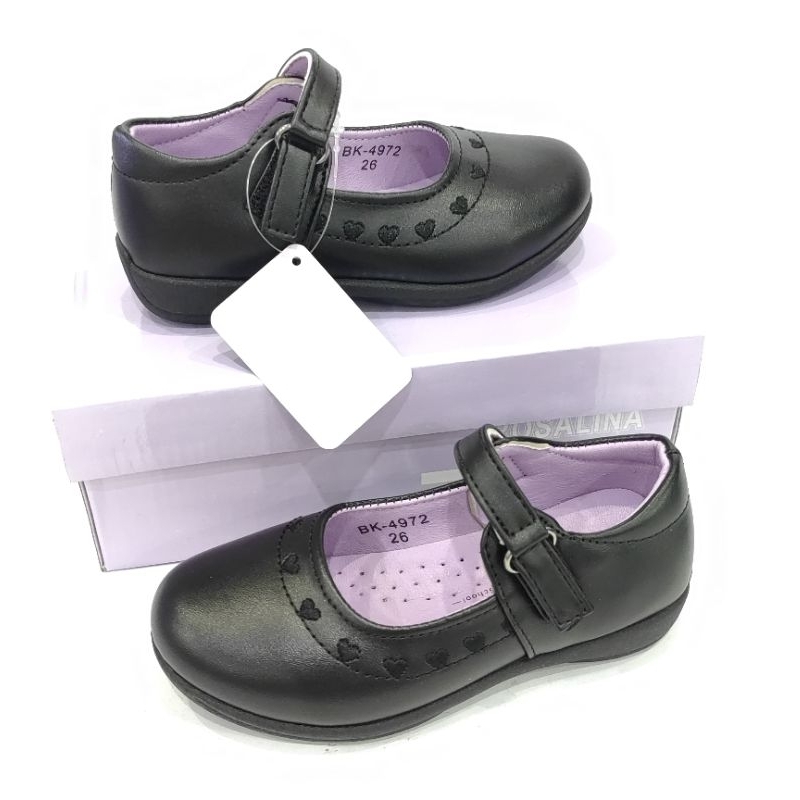 New rosalina black school shoes for kids girl bk 24-29 | Shopee Philippines