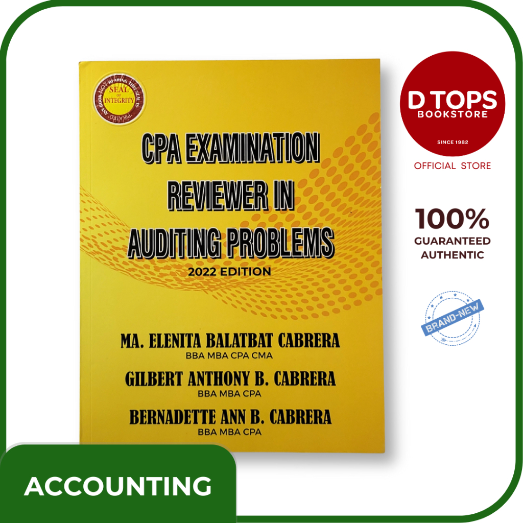 CPA EXAMINATION REVIEWER IN AUDITING PROBLEMS 2018-2019 Edition by M.E ...