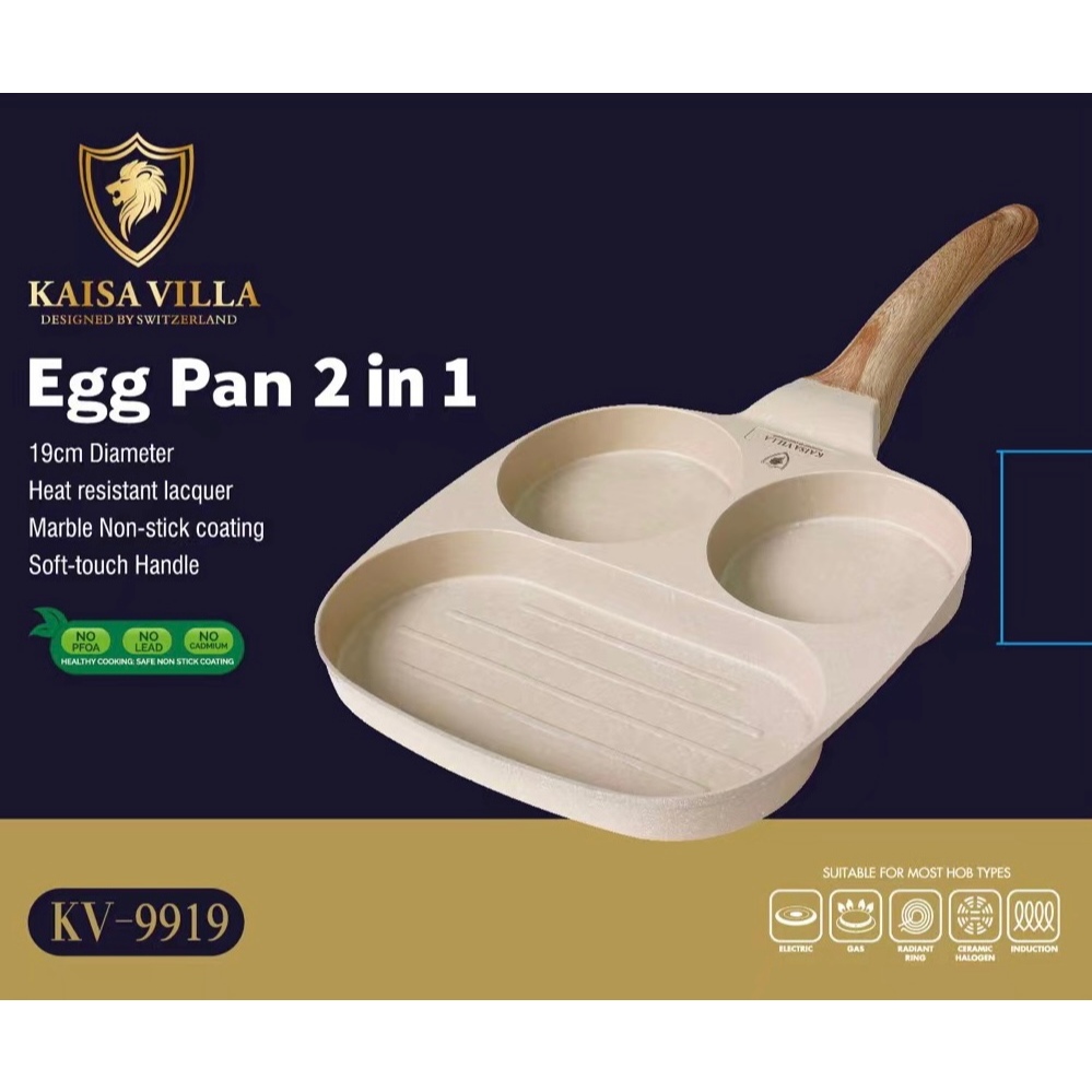 KAISA VILLA 3in1 Multi-functional Non Stick Marble coating Frying/Egg ...